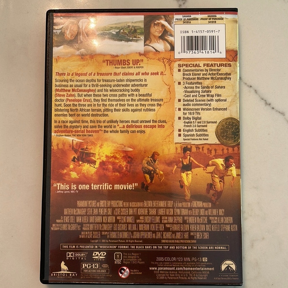 SAHARA DVD - Picture 2 of 3